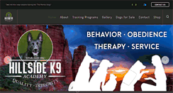 Desktop Screenshot of hillsidek9academy.com